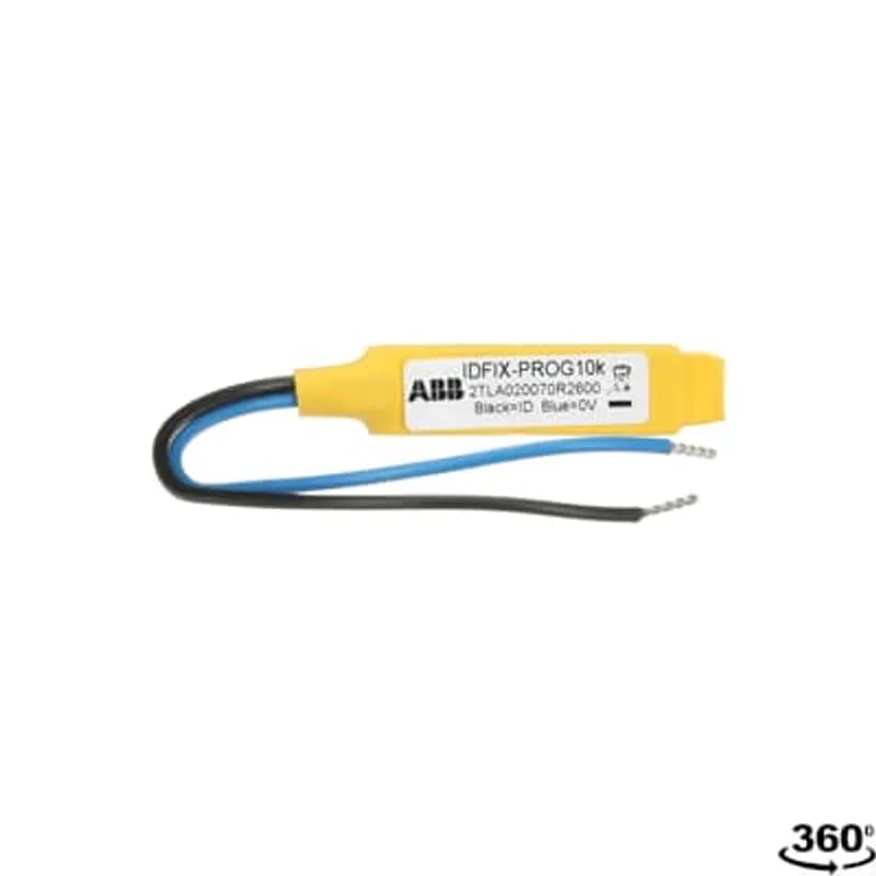 ABB - Electrification 2TLA020070R2600 - IDFIX is an identifier circuit which gives each Pluto an address on the bus. It contains an identification code which can be read by the system. The identification code is declared in the PLC program so that the correct part of the PLC program is executed by each specific Pluto. The use of IDFIX is mandatory in a multi-Pluto project, but voluntary if a unit works alone. If one Pluto in a multi-Pluto project needs to be replaced it is possible to let the new Pluto selfload the PLC program from another Pluto on the bus. The IDFIX will ensure that the new Pluto has the correct address on the bus.