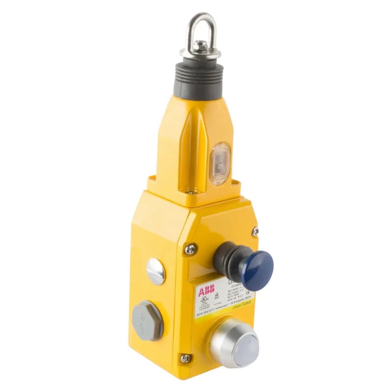 ABB - Electrification 2TLA050202R1332 - Rope Pull Emergency Stop, die cast housing , with 1/2NPT entry, 2NC + 2NO for spans up to 60m (1 rope pull) or 80m (using 2 rope pulls), with built in emergency stop and 24VDC LED