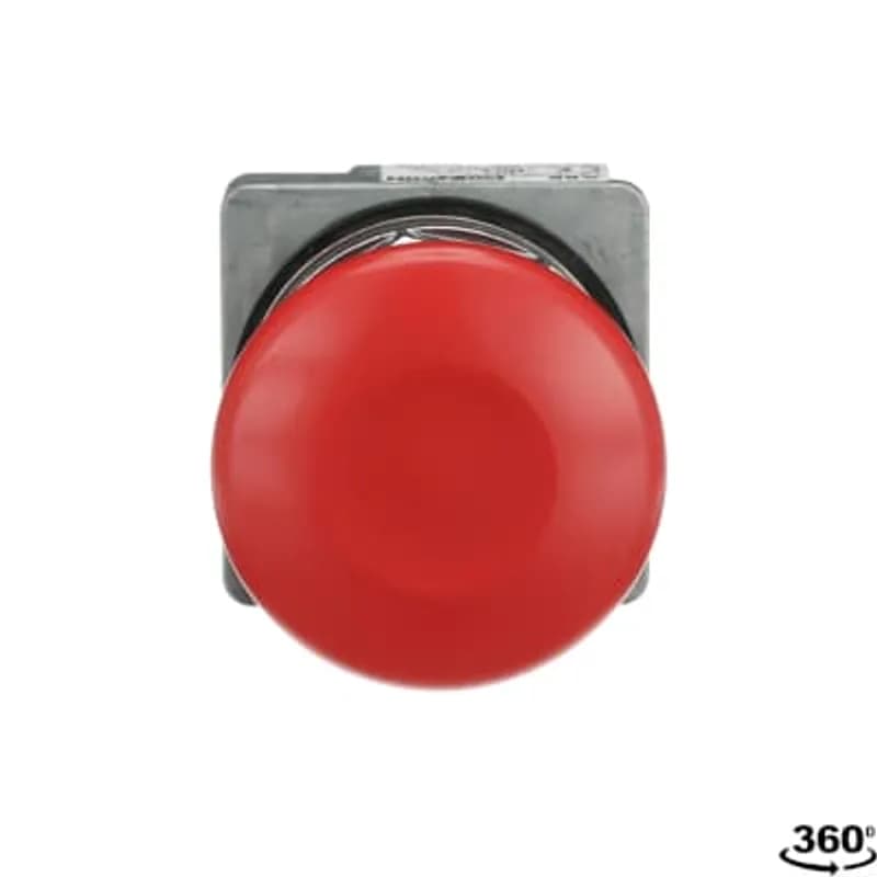 ABB - Electrification A3PP42-600R-00 - A3 30mm Pilot Device, Pushbutton, 2 Position, Maintained Push-Pull,44mm Mushroom Cap,,,Red Cap