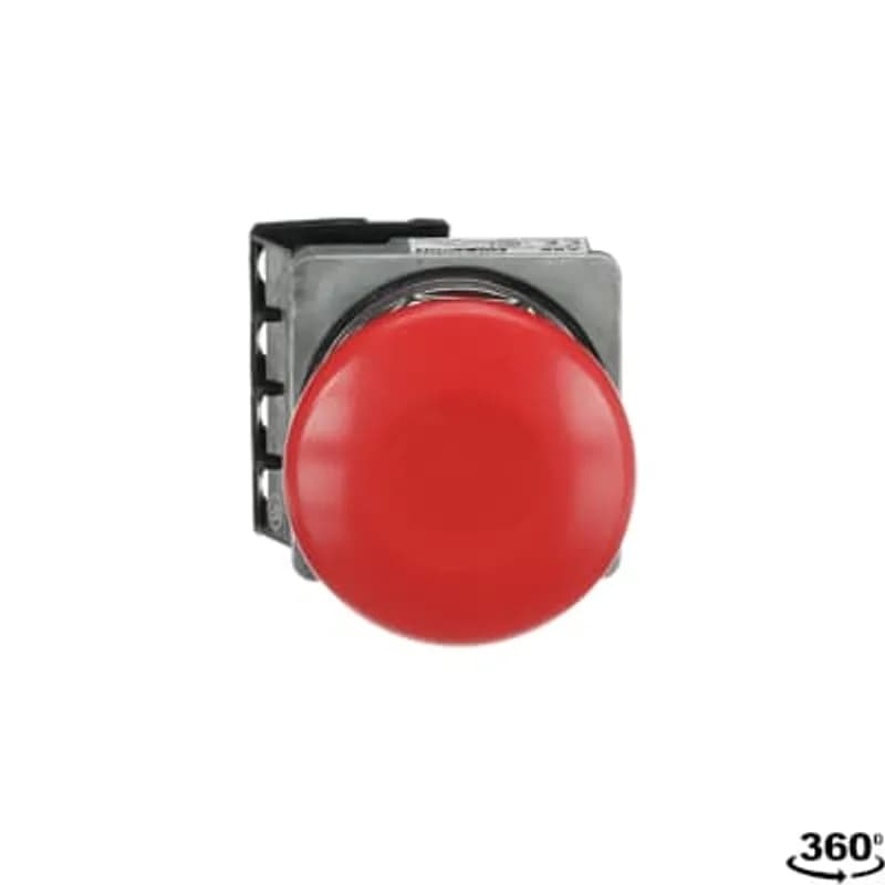A3 30mm Pilot Device, Pushbutton, 2 Position, Maintained Push-Pull,44mm Mushroom Cap,,,Red Cap,1NC