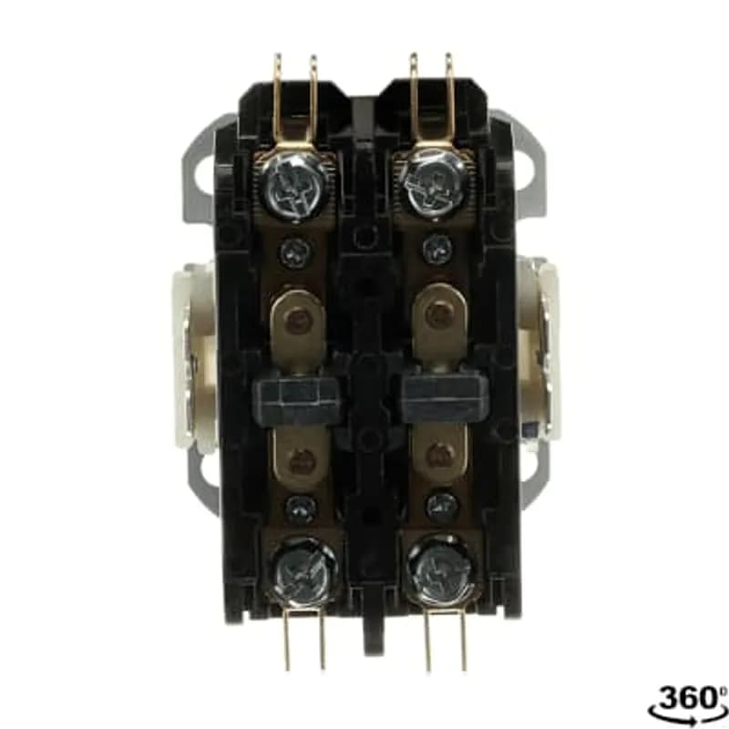 DP25C2P-2 DP contactor provide outstanding performance in various HVAC, Food service equipment, refrigeration and welding applications and meet all relevant standards, including UL, CSA and IEC. Industry standard mounting plate provides easily accessible mounting holes.