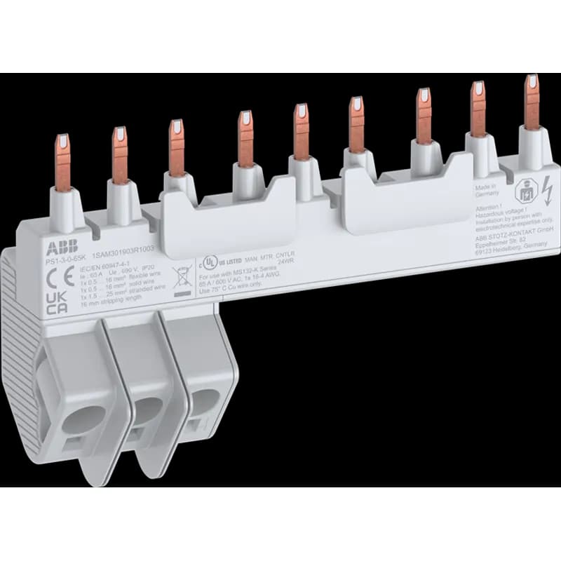 MS132 65A 3PH BUSBAR 3MMS 0AUX