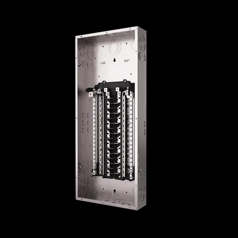 PowerMark PRO convertible plug-on neutral load centers arrive as main lug but have the capability to have a main circuit breaker installed in the field. All ABB load centers are rated up to 60 degree/75 degree centigrade and suitable for use as service entrance equipment when installed in accordance with electrical code. The PLM3212W features space for 32 - 1" circuit breakers and 64 circuits, a 125-ampere bus rating, copper bus bars, and a white combination/flush enclosure.