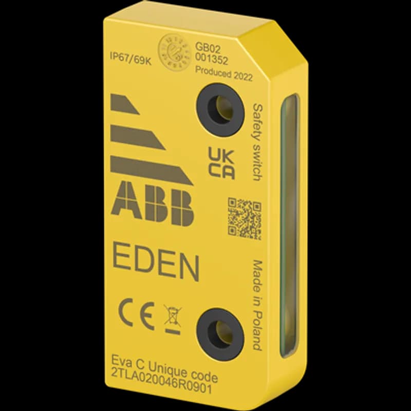 ABB - Electrification 2TLA020046R0901 - Eva actuator for use with Adam DYN and Adam OSSD sensors. With Eva Unique Code, the pair forms a high level coded non-contact safety sensor. 4 pcs of DA 2B spacer rings are included. Coated PCBA for extra protection in demanding environments.