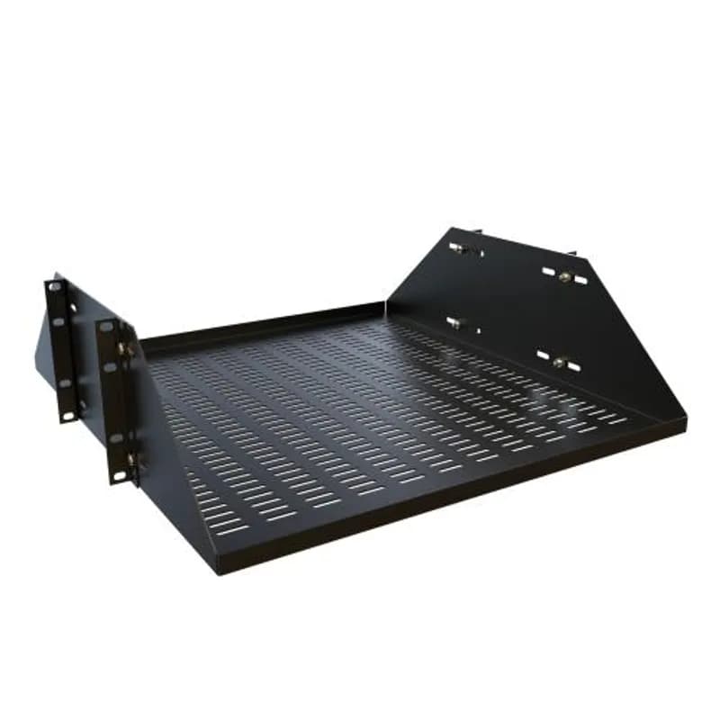 3U Dual-Channel Vented Shelf - 19" dp - 300 lbs rated