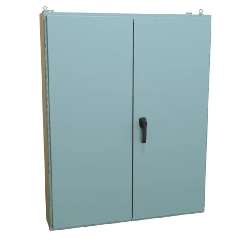 Hammond Manufacturing 1422B8 - N12 Dbl Door Wallmount Encl w/panel - 60 x 48 x 8 - Steel/Gray