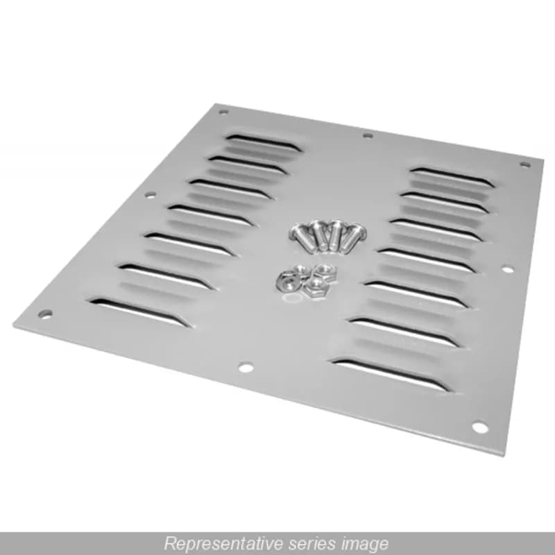 Hammond Manufacturing 1481L88 - Vent. Plate, 10.50" x 9.5" - Steel/Gray