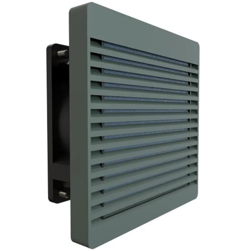 Fan Kit - 120 MM Fan 230V, Filter ,Grill, Guard, Cord / Gray