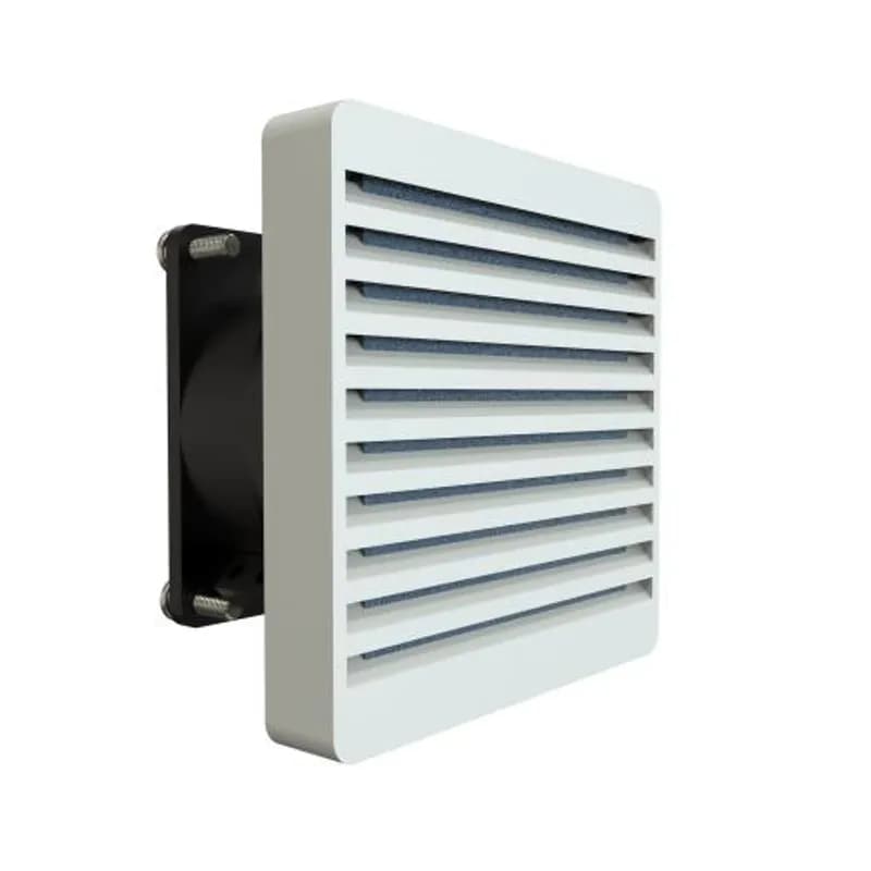 Fan Kit - 80 MM Fan 115V, Filter ,Grill, Guard, Cord / Lt Gray