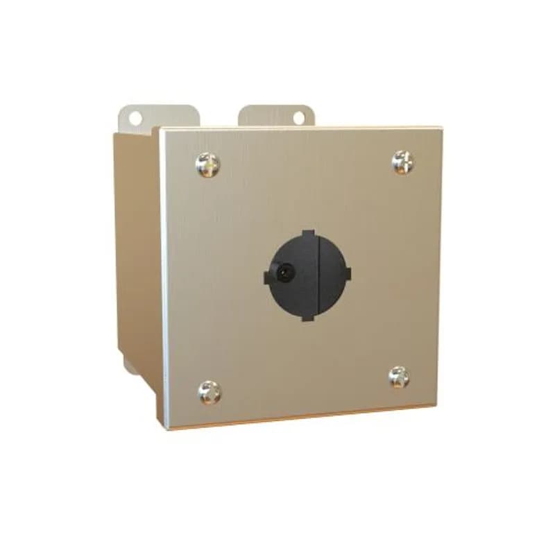 Hammond Manufacturing 1437MSSA - Pushbutton Encl - Extra Deep - 1 PB x 22.5mm - 304SS