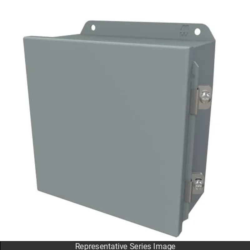 Hammond Manufacturing HJ16148HLP - N4,12 J Box Hinged - 16x14x8 - Steel/Gray