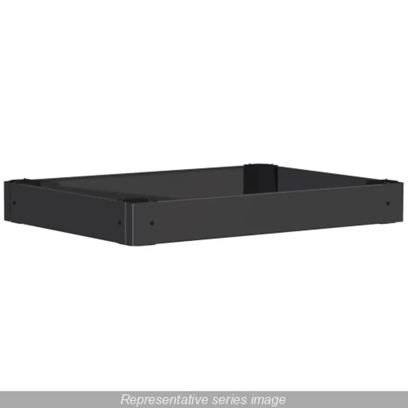 Plinth Base Solid 100mm - Fits 800W x 500D - Steel/Black