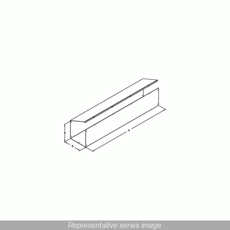 Hammond Manufacturing CWST1236NK - Straight Section w/o KO - 12 x 12 x 36 - Steel/Gray