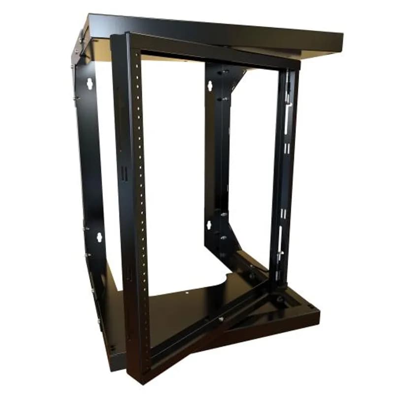 12U Adjustable Depth Center Swing Wall Rack (18"-24")