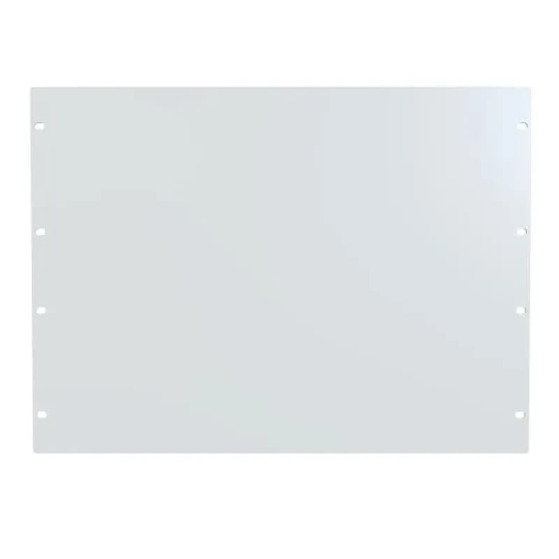 8U FLAT STEEL PANEL WHITE