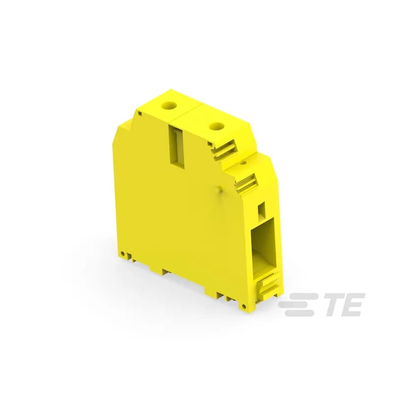 TE Connectivity 1SNK531060R0000 - - Perfectly adapted to solar applications : 1500V DC (1000V AC) IEC and 1000V UL, - Closed terminal block: no end section needed, optimized rigidity, - Ease your voltage monitoring or distribution with the 2 built-in derivations, - Use of jumper bars requires the user to cut-out the partition.