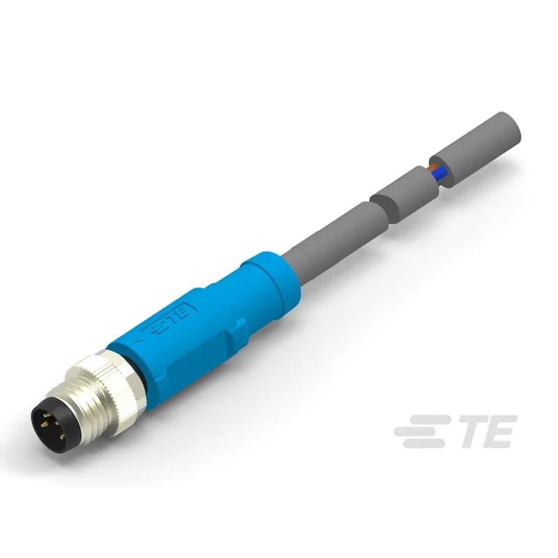 M8/M12 Cable Assemblies, Sensor/Actuator, 4 Position, A Keying Code, M8 Plug, M8 Pigtail, Straight Connector Orientation (End A), M8 Connector
