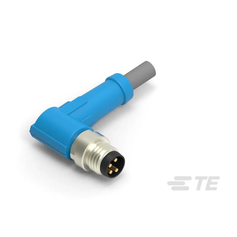 M8/M12 Cable Assemblies, Sensor/Actuator, 4 Position, A Keying Code, M8 Plug, M8 Pigtail, Right Angle Connector Orientation (End A), M8 Connector
