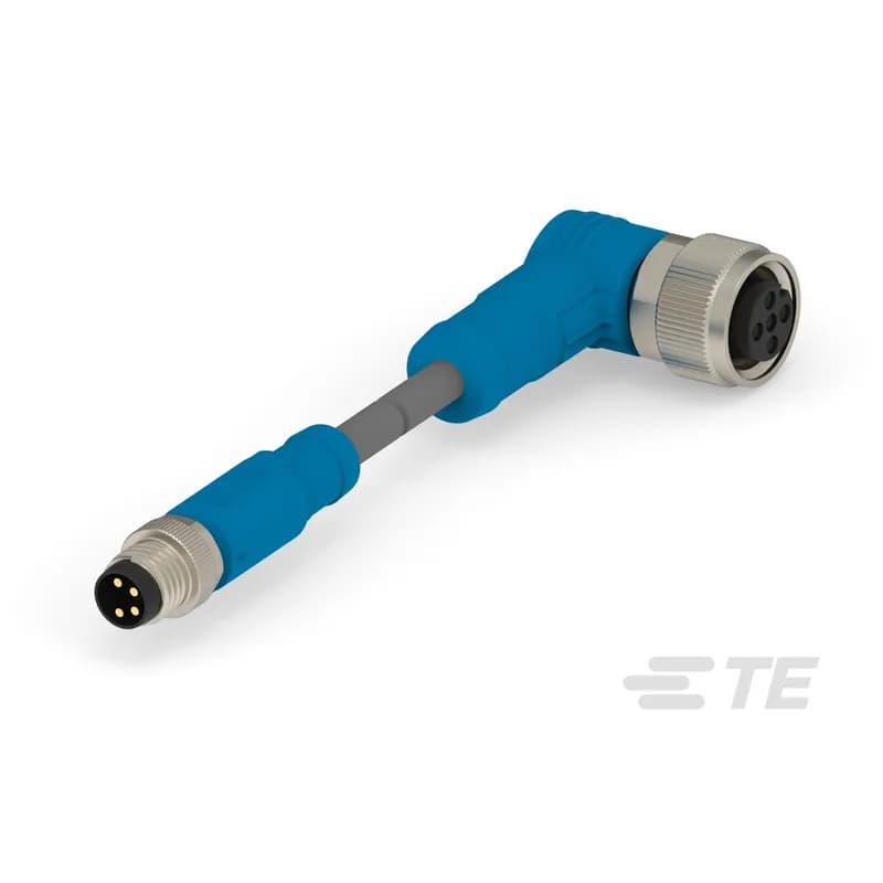 M8/M12 Cable Assemblies, Sensor/Actuator, 4 Position, A Keying Code, M8 Plug, M12 Socket, M8 to M12, M8 Connector