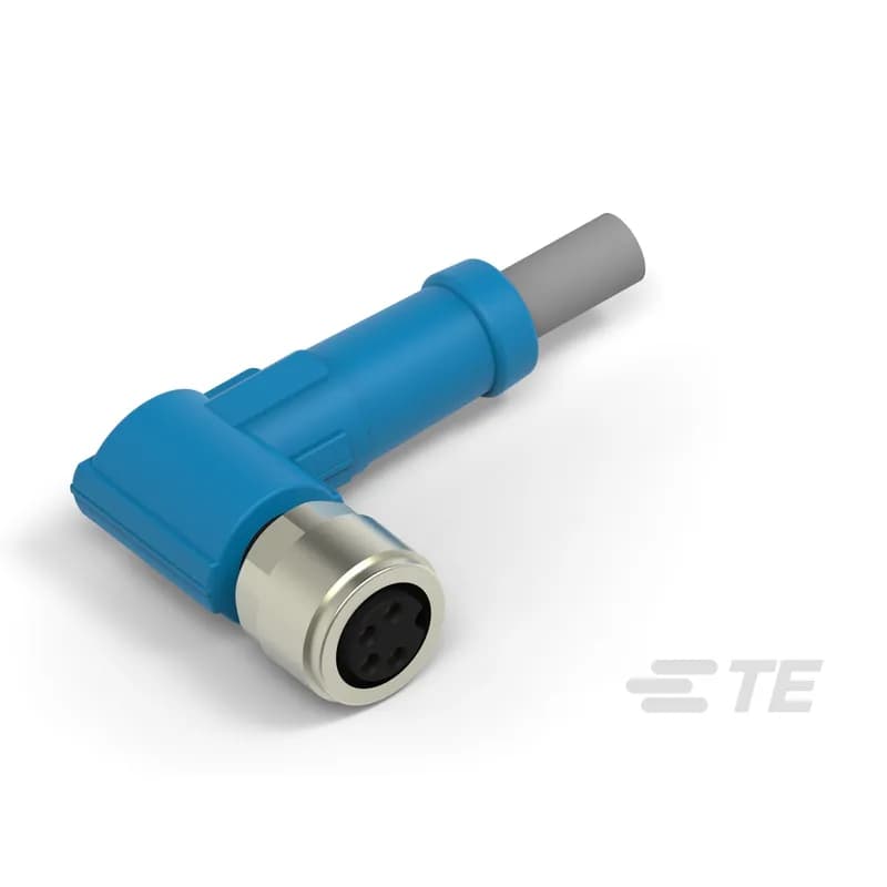 M8/M12 Cable Assemblies, Sensor/Actuator, 4 Position, A Keying Code, M8 Plug, M8 Pigtail, Right Angle Connector Orientation (End A), M8 Connector