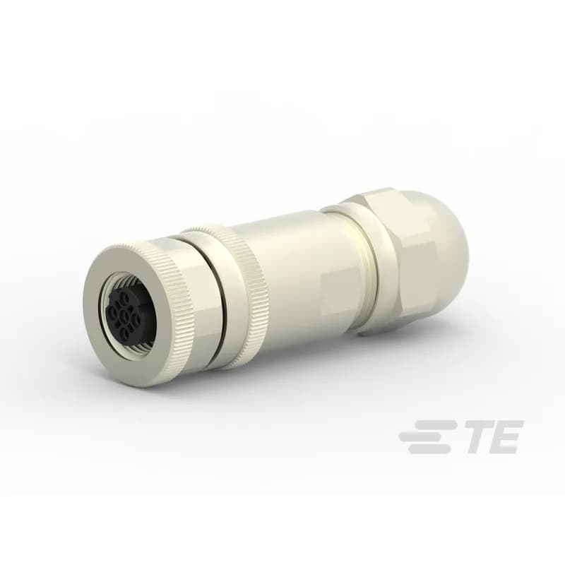 TE Connectivity 1SET310301R0000 - Standard Circular Connectors, Wire-to-Wire, 4 Position, Sealable, Wire & Cable, Signal, Nickel, Copper Alloy, D Polarization Code, M12 Connector