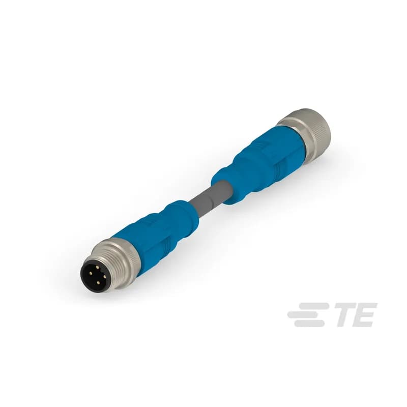 M8/M12 Cable Assemblies, Sensor/Actuator, 4 Position, A Keying Code, M12 Plug, M12 Socket, M12, Straight Connector Orientation (End A), M12 Connector