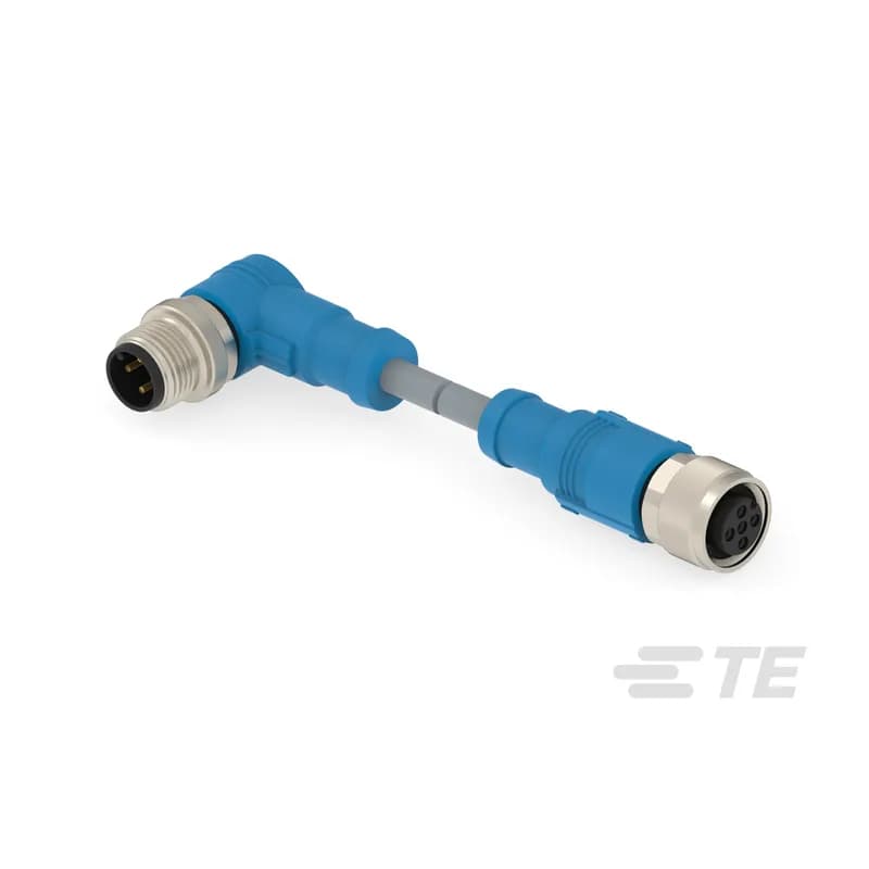 M8/M12 Cable Assemblies, Sensor/Actuator, 4 Position, A Keying Code, M12 Plug, M12 Socket, M12, M12 Connector