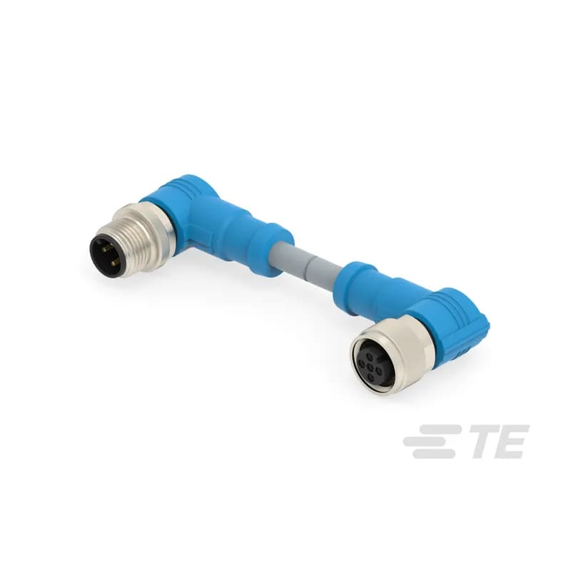 M8/M12 Cable Assemblies, Sensor/Actuator, 4 Position, A Keying Code, M12 Plug, M12 Socket, M12, M12 Connector