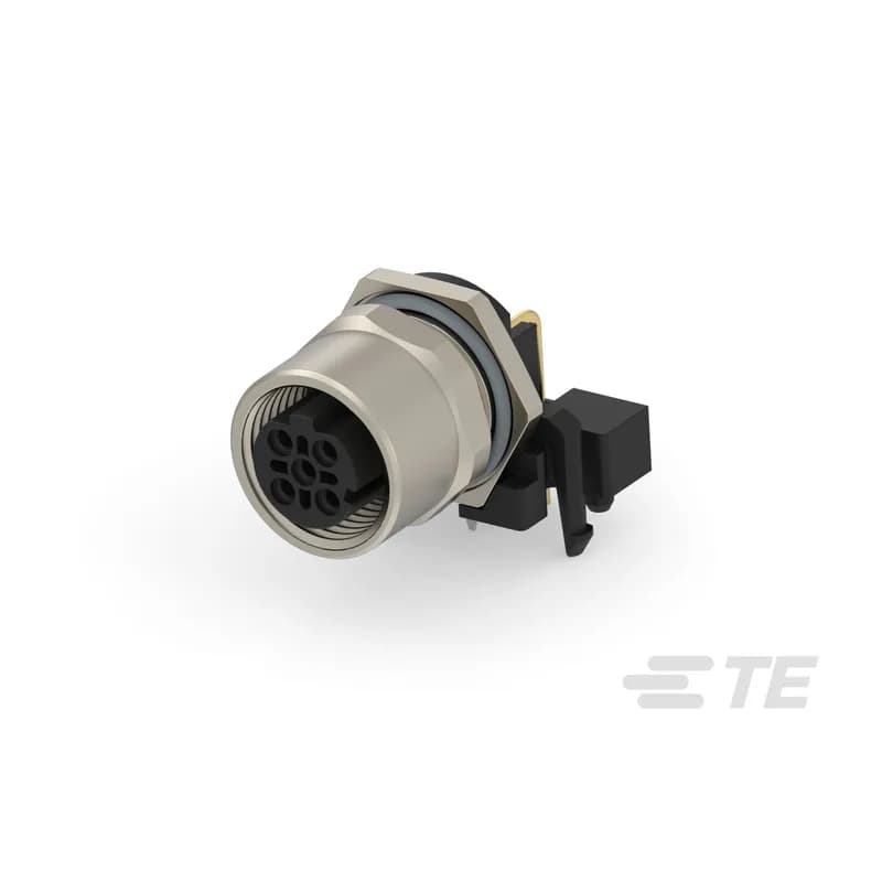 4 Position Circular Connector, Wire-to-Panel, Sealable, Wire & Cable, Signal, Panel Mount, Reverse Gender, Nickel, Copper Alloy, D Code, M12 Connector