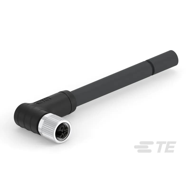 M12 Pigtail Cable Assembly, 4 Position, .5 m, Power, PROFINET, L Code, M12 Socket End A, Single Ended, Nylon