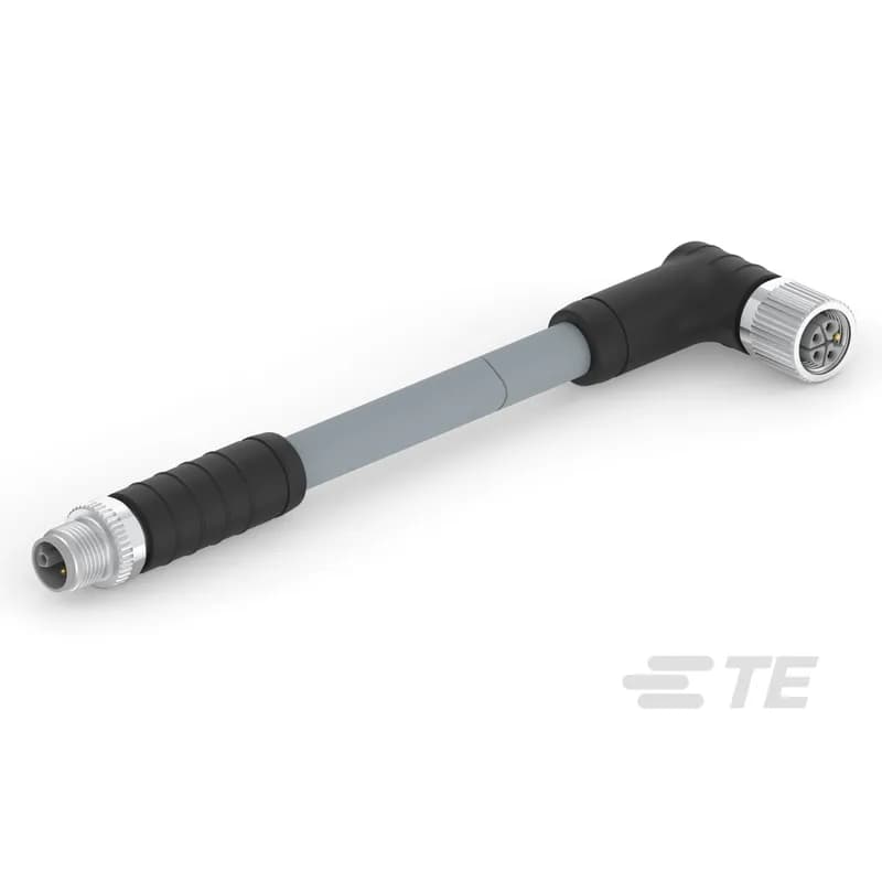 TE Connectivity T4152699L25-004 - M12 Cable Assembly, 5 Position, 3 m, Power, PROFINET, L Code, M12 Plug End A, M12 Socket End B, Double Ended, Nylon