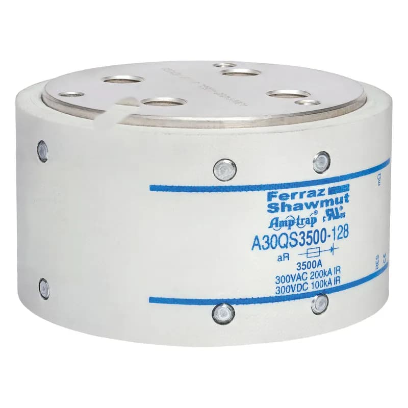 High Speed Fuse Amp-Trap® A30QS 300VAC 300VDC 3500A Hockey Puck, Bolt-In
