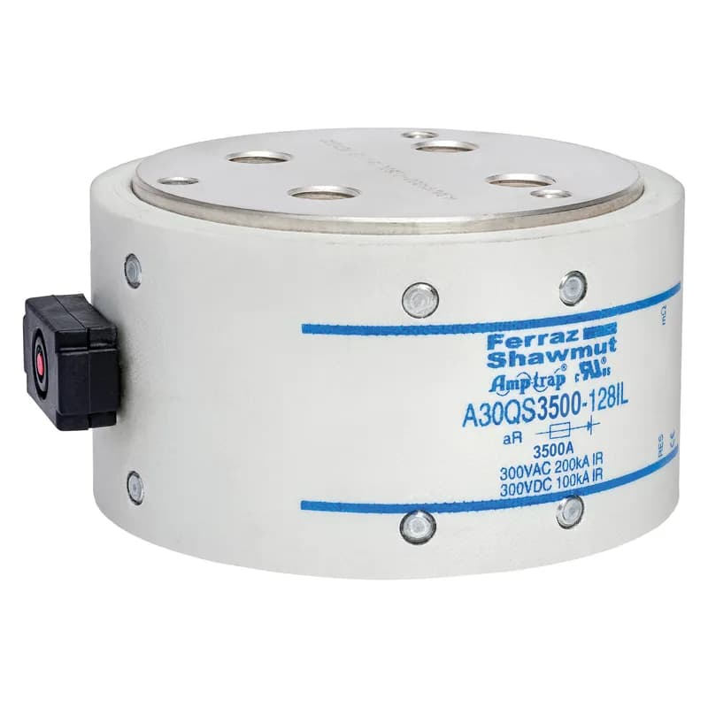 High Speed Fuse Amp-Trap® A30QS 300VAC 300VDC 3500A Hockey Puck, Bolt-In IL Indicator