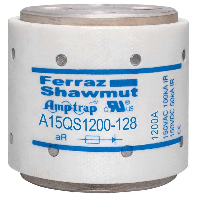 High Speed Fuse Amp-Trap® A15QS 150VAC 150VDC 1200A Hockey Puck, Bolt-In