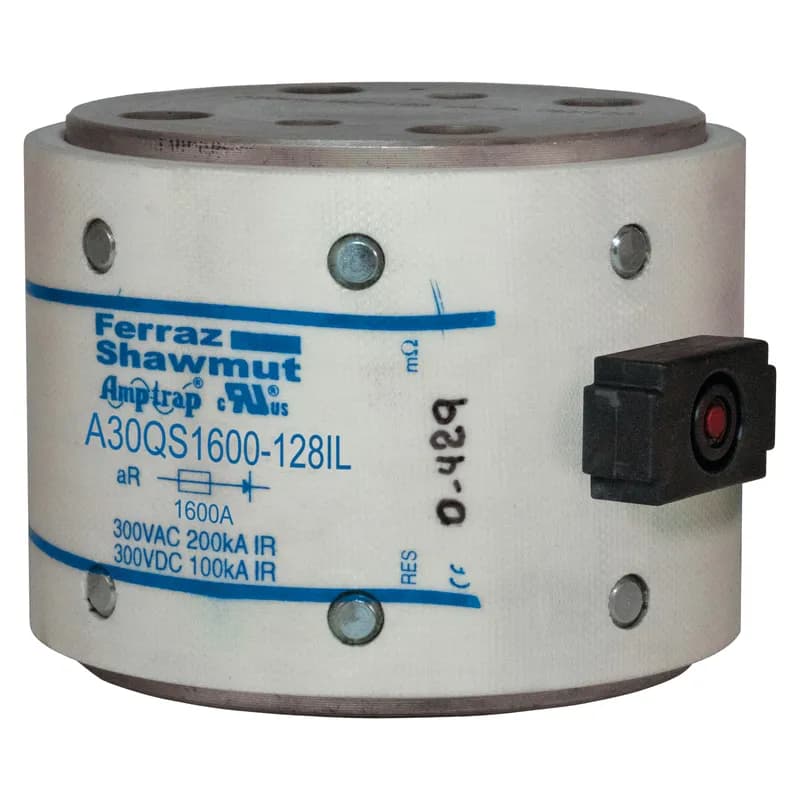 High Speed Fuse Amp-Trap® A30QS 300VAC 300VDC 1600A Hockey Puck, Bolt-In IL Indicator