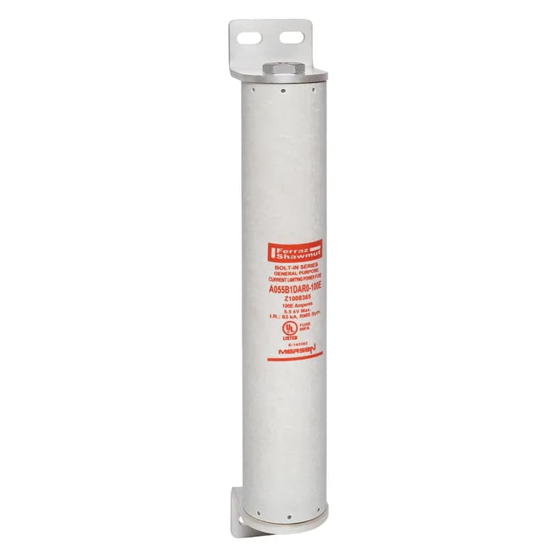 Mersen A055B1DAR0-100E - Medium Voltage E-Rated Fuse 5500VAC 100A Bolt-On, Series: DAR0 Visual Indicator Amp-Trap®