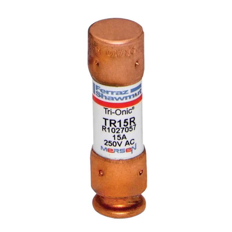 Fuse TR-R - Class RK5 - Time-Delay 250VAC 250VDC 15A Ferrule Tri-Onic® 3 pack