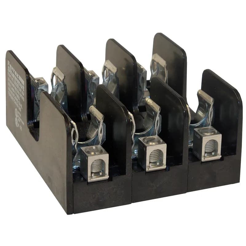 Fuse Block 250VAC 250VDC Class R 60A 3-Pole Box with Reinforced Clip
