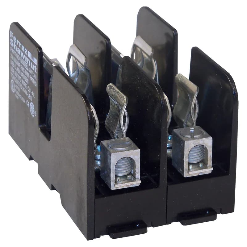 Fuse Block 600VAC 600VDC Class J 30A 2-Pole Box with Reinforced Clip