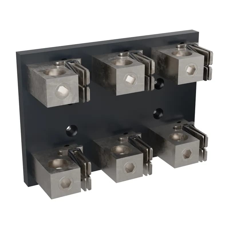 Fuse Block 600VAC 600VDC Class J 400A 3-Pole Copper Box Side Clip