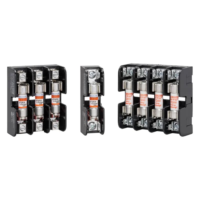 Fuse Block 600VAC 600VDC Midget 30A 2-Pole Copper Box