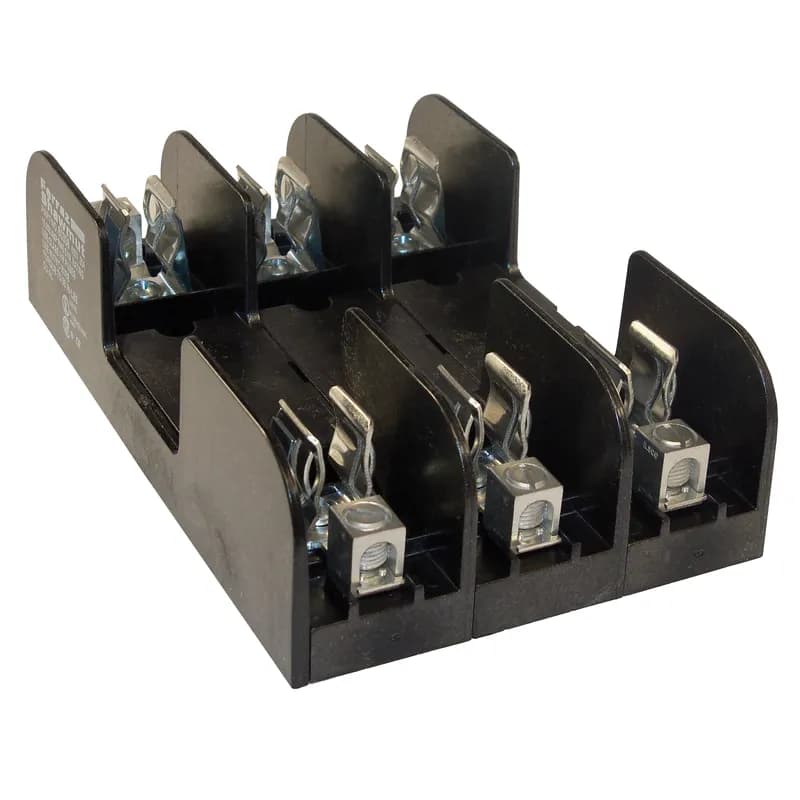 Mersen 60308 - Fuse Block 600VAC 600VDC Class H/K 30A 3-Pole Box with Reinforced Clip