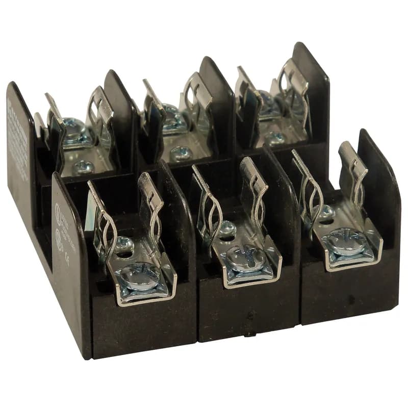 Fuse Block 250VAC 250VDC Class H/K 30A 3-Pole Pressure Plate with Reinforced Clip