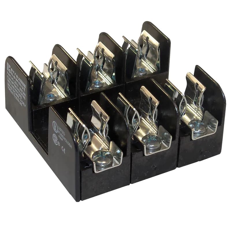 Fuse Block 250VAC 250VDC Class H/K 30A 3-Pole Screw with Reinforced Clip