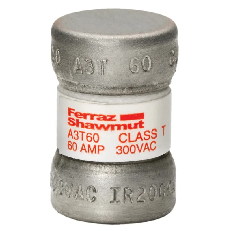 Fuse A3T - Class T - Fast-Acting 300VAC 160VDC 60A Ferrule Amp-Trap®