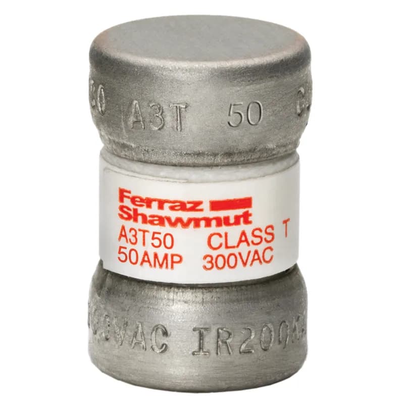 Fuse A3T - Class T - Fast-Acting 300VAC 160VDC 50A Ferrule Amp-Trap®