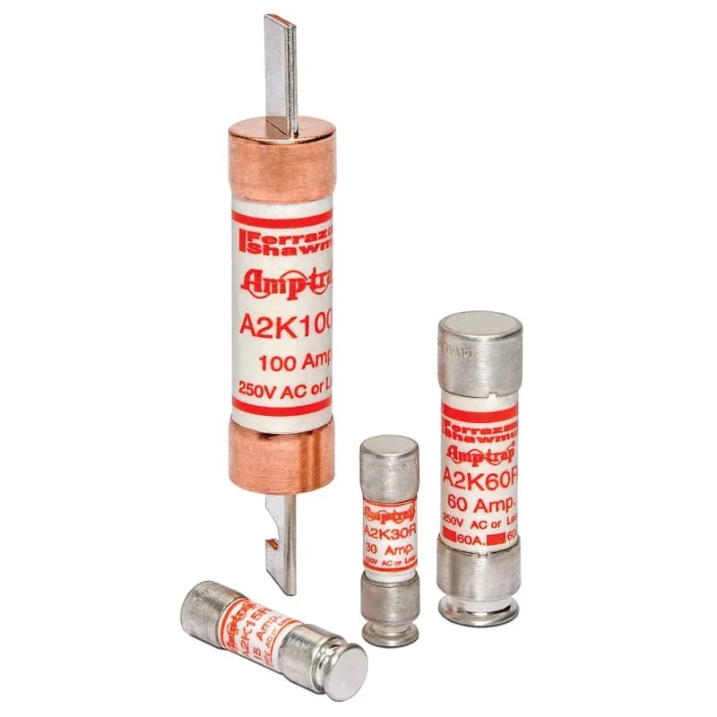 Mersen A2K1R - Current-limiting Amp-Trap A2K-R fuses provide excellent protection where high available short-circuit currents exist. These fast-acting fuses are particularly good for branch/feeder circuits and back-up protection. 250 Volts 1 amps.