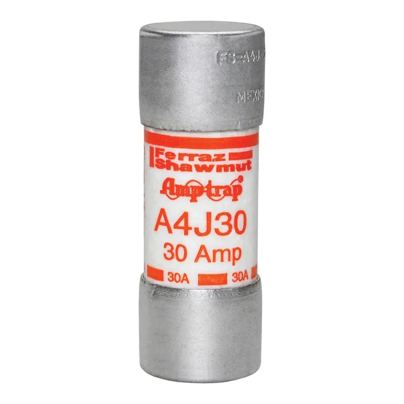 Fuse A4J - Class J - Fast-Acting 600VAC 300VDC 30A Ferrule Amp-Trap®