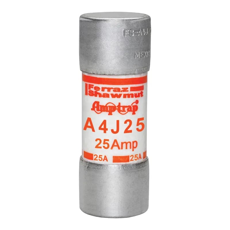 Fuse A4J - Class J - Fast-Acting 600VAC 300VDC 25A Ferrule Amp-Trap®