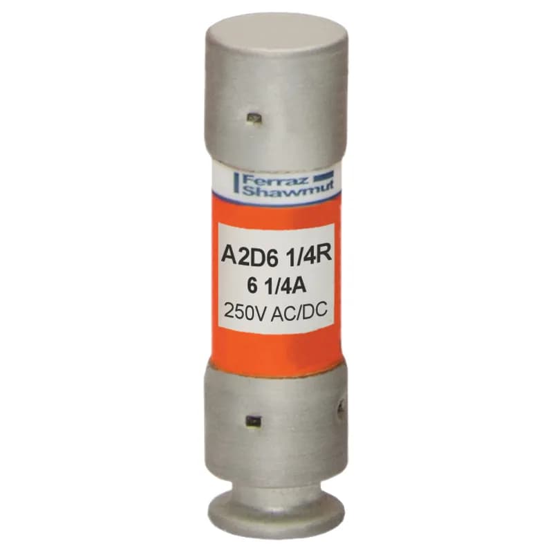 Mersen A2D6-1/4R - Fuse A2D-R - Class RK1 - Time-Delay 250VAC 250VDC 6.25A Ferrule Amp-Trap 2000®